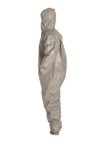 DuPont TF145T GY Tychem 6000 Coverall Respirator Fit Hood Elastic Wrists and Ankle. Double Storm Flap Taped Seams Gray | No Tax