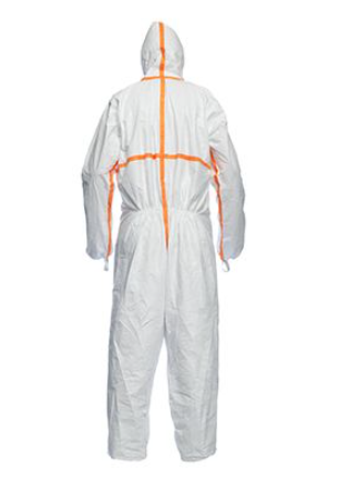 DuPont TJ198T Tyvek model TY800 Coverall with Hood Serged and Over-Taped Seam | No Sales Tax