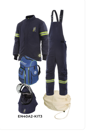 National Safety Apparel EN40A2-KIT3 Enespro® Airlite Ascend™ 40 Cal Arc Flash Kit with Lift Front Hood