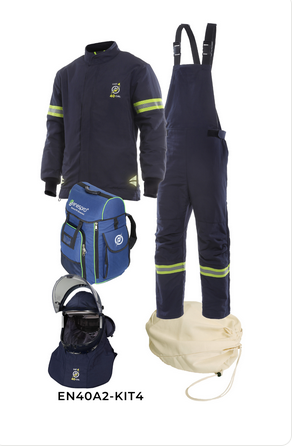 National Safety Apparel EN40A2-KIT4 Enespro® Airlite Ascend™ 40 Cal Arc Flash Kit with Lift Front Hood