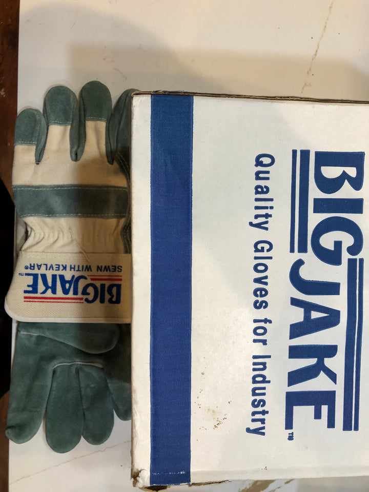 Big Jake 1700 Size Medium Cowhide Leather Lined General Purpose Gloves 10 Pair 