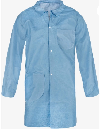 blue Lakeland 7101B Pyrolon® Plus 2 Lab Coat – 2 Pockets