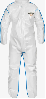 white Lakeland C2B417 ChemMax 2 Coverall 12/cs Taped Seams-Elastic Wrists/Ankles