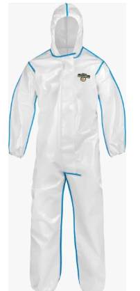white Lakeland C2B428 ChemMax 2 Bound Seam Coverall