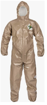 Lakeland C4T132T ChemMax 4 Plus Tan Coverall-Hood, Elastic Wrist/Ankle