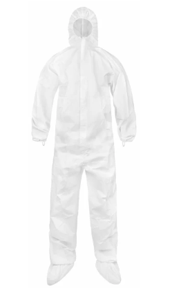 Lakeland CTL414CM CleanMax Clean Non-Sterile Coverall w/ Attached Hood and Boots