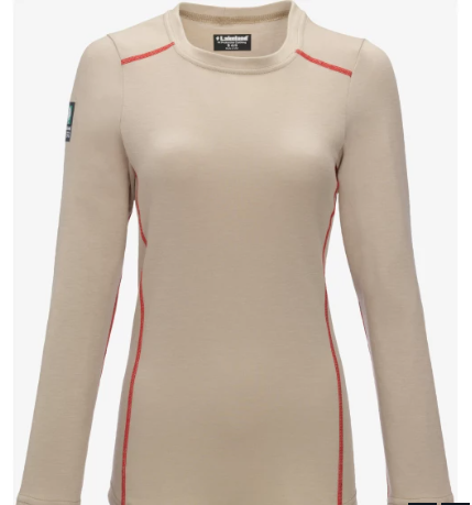 Lakeland LSCWAT20 Tan Women’s High Performance FR Long Sleeve Crew