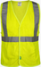 Reflective, yellow hi vis Lakeland V8AM0112VL Class 2 FR Modacrylic Mesh Hi-Vis Vest Hook & Loop