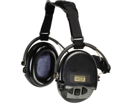 MSA 10082166 Supreme Pro-X Earmuff with Black Neckband, Black Cups