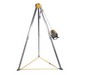 silver and gold tripod MSA 10163034 Workman Rescuer 50 foot SS Cable Confined Space Entry Kit