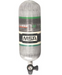 silver and black MSA 10183010 High Pressure Carbon Air Cylinder 4500PSI 60 Minutes