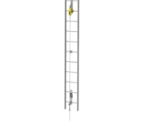 Ladder drawing with MSA 30924-00 6-meter Vertical Ladder Kit Steel 20 Foot Silver