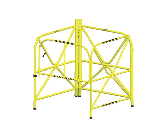 yellow MSA IN-2108 XTIRPA System for Confined Space Entry Manhole Guard