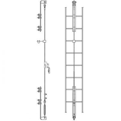 Msa Rescue Loop Ladder MSA SFPLS350035 Sure Climb Ladder Permanent 35 foot Cable System — Life ...