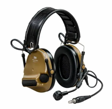 Coyote brown 3M PELTOR MT20H682BB-47N CYS ComTac VI Tactical Headset  on white background