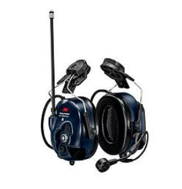 Black 3M PELTOR LiteCom FRS Headset MT53H7P3E4602-NA Hard Hat Mount