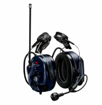 Black 3M PELTOR WS LiteCom Plus Headset MT73H7P3E4610WS6NA Hard Hat Mount