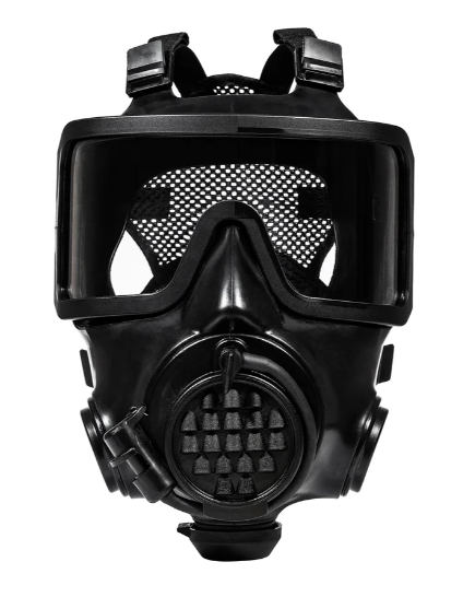 black MIRA Safety CM-8M Full-Face CBRN Respirator