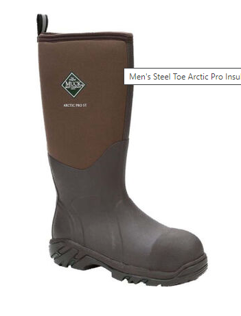Black and Brown MUCK Boots ACP-STL Arctic Pro Steel Toe Extreme Conditions Work Boot  on white background