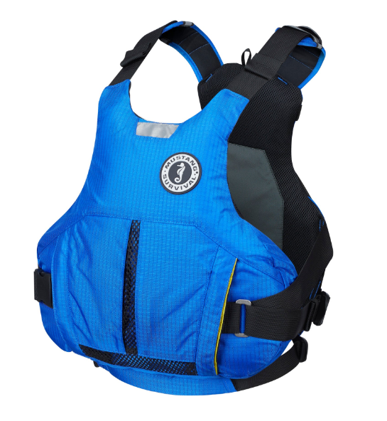 blue and black Mustang Survival MV706102 Cascade Foam Vest