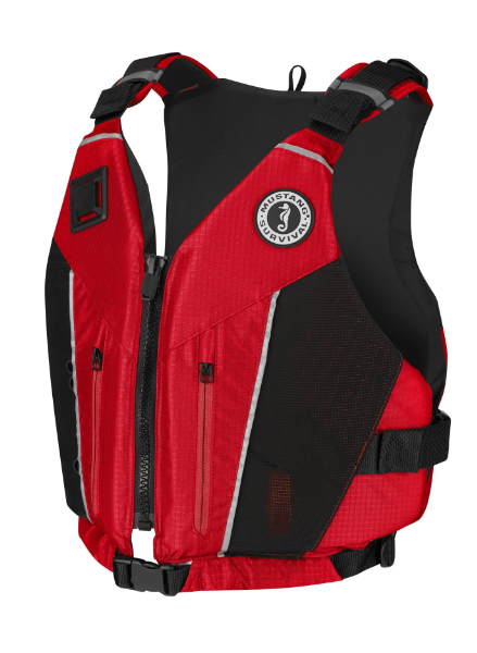 red and black Mustang Survival MV711302 Java Foam Vest