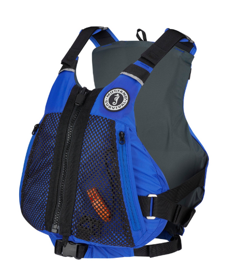 blue and black Mustang Survival MV7160 Trident Foam Vest