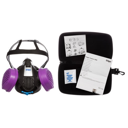 Black and purple Draeger NA10752 Wildland Respiratory Protection Kit on white background