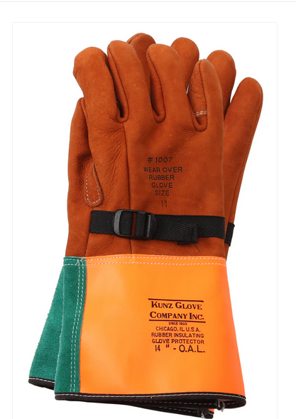 Kunz 1007-7  Primary High Voltage 16” Leather Protectors