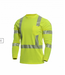 Yellow Drifire National Safety Apparel DF2-AX3-793LSP-HY Strongknit FR Long Sleeve Hi-Viz T-Shirt Class 3