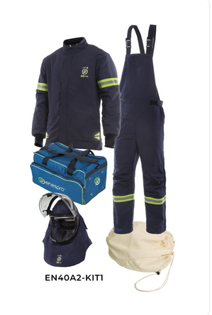 National Safety Apparel EN40A2-KIT1 Enespro® Airlite Ascend™ 40 Cal Arc Flash Kit with Lift Front Hood