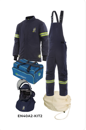National Safety Apparel EN40A2-KIT2 Enespro® Airlite Ascend™ 40 Cal Arc Flash Kit with Lift Front Hood