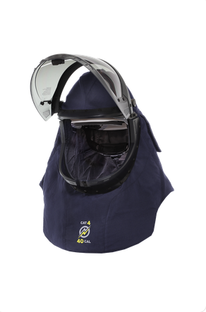National Safety Apparel EN40A2-LFH-FAN Enespro® Airlite Ascend™ 40 Cal Arc Flash Lift Front Hood with Dual Fans