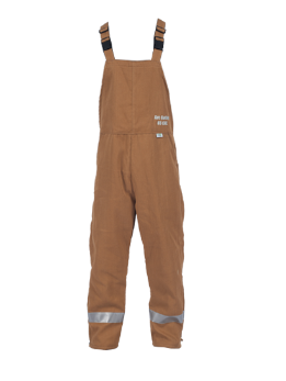brown Enespro National Safety Apparel EN65BOKVKH02 65 Cal Arc Flash Bib Overall w/26" Leg Zippers 