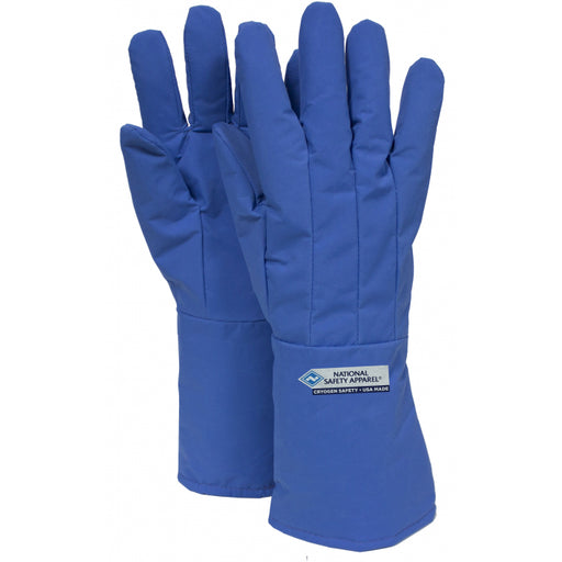 Blue National Safety Apparel G99CRBERMA Mid-Arm 15" Cryogenic Gloves on white background