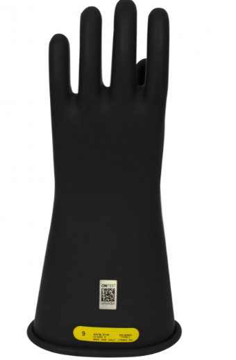 Black National Safety Apparel Enespro GC2B Black Class 2 Rubber Voltage 14 Inch Gloves