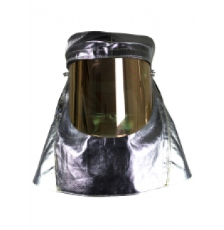 National Safety Apparel H15NJGOLD NSA Alum 14oz Hood, Gold Flip Shield 