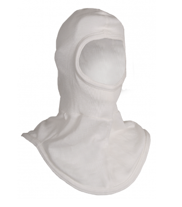 Off white National Safety Apparel H31NK NSA Nomex FR Balaclava on white background