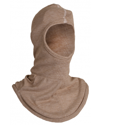 Brown National Safety Apparel H31PK NSA PBI Blend Balaclava on white background