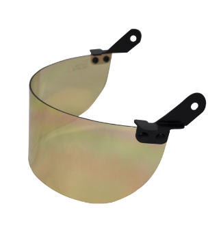 Gold and black  National Safety Apparel I ZFSCGFLIP Gold Tinted Half Shield 