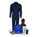 Blue, black, white National Safety Apparel KIT2TC8GPVBNG Enespro Tecgen FR 8 cal Coverall Arc Flash Kit w/Balaclava