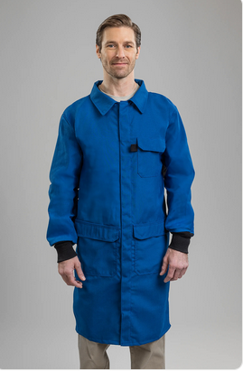 National Safety Apparel LABCR-RB NSA FR Chemical Resistant Lab Coat w/ Pockets 