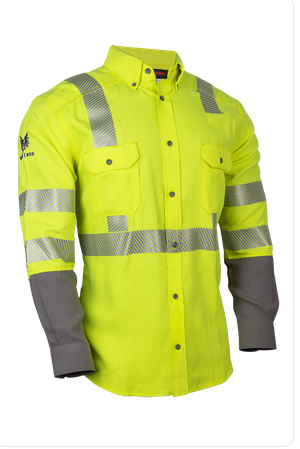 NSA SHRTS1C3  DRIFIRE FR Hi-Vis Lightweight Work Shirt Class 3 