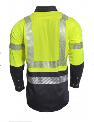 Drifire National Safety Apparel SHRTV3C3 Hi-Viz FR Work Shirt Class 3