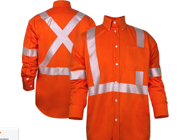 National Safety Apparel SHRUO3CX2 FR Work Shirt CSA Z96 Class 2 Level2 