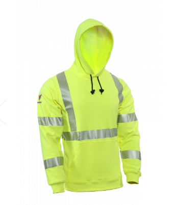 Yellow National Safety Apparel Drifire SWSHEC3 Tecgen FR HI-VIS Pullover Sweatshirt - Type R