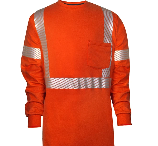 National Safety Apparel TEE-HXO-CX2 Drifire Helix FR  OrangeT-Shirt 