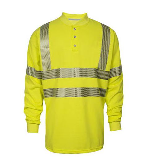National Safety Apparel TEEY2BSLSPC3 Drifire FR HV LS Hi Vis Tee-Shirt