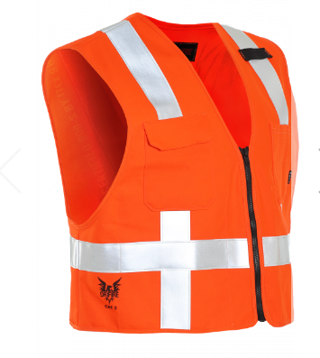 Orange National Safety Apparel Drifire VNT99223 Orange FR Deluxe Vest