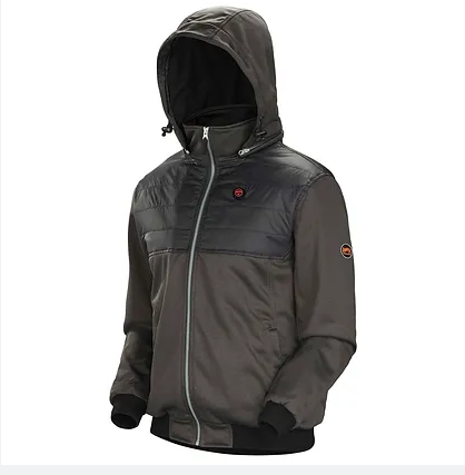 Pioneer V3210440U Heated Fleece Hoodie Jacket w/ Detachable Hood 