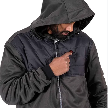 Pioneer V3210440U Heated Fleece Hoodie Jacket w/ Detachable Hood